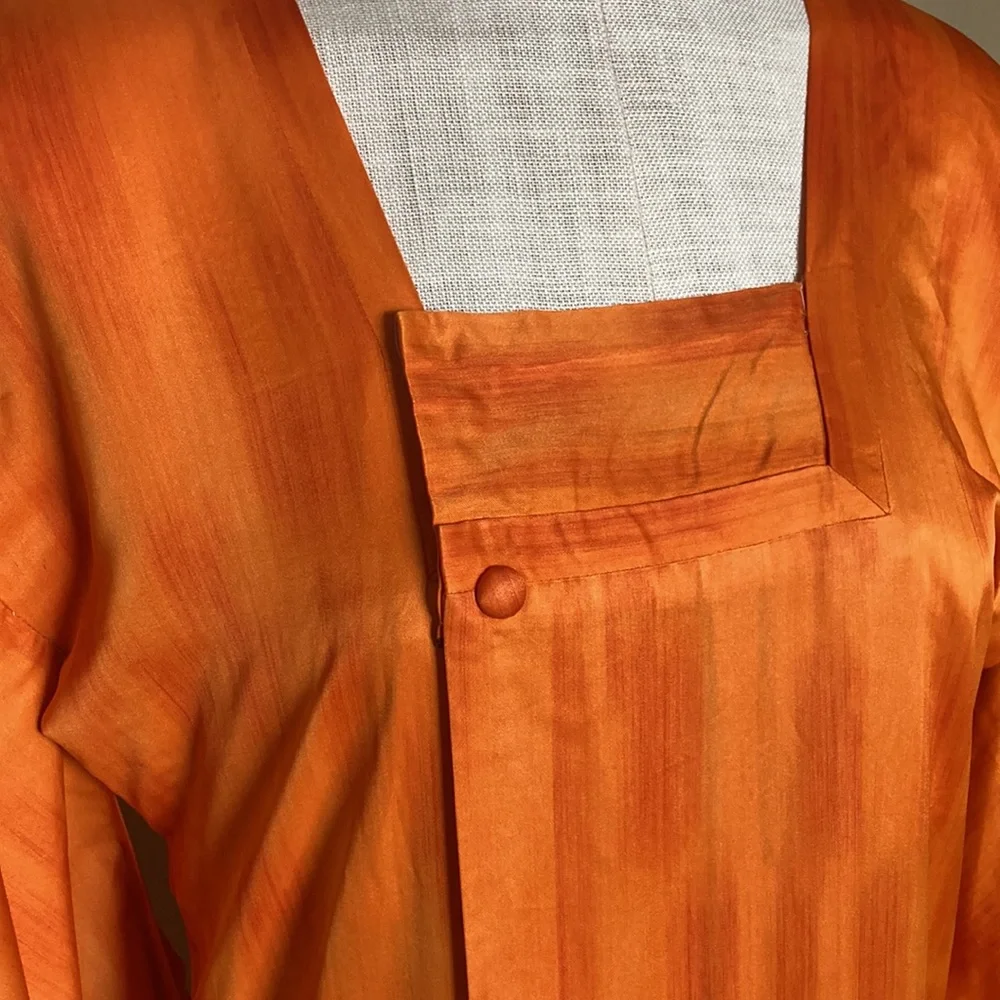 Burnt orange homemade kimono snap dress - Picture 7 of 11